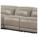 Ridgeway Gray Shark Skin Leather 6 Piece Power Reclining Sectional