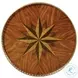 Compass Antique Brass And Black Occasional Table
