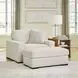 Evanley Linen Upholstered Rectangular Ottoman