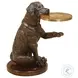 Labrador Metallic Brown Accent Table
