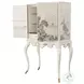 Lacca Veneziana Beige Lacquer Bar Cabinet