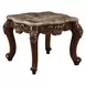 Mehadi Beige and Walnut Square Marble Top End Table