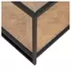 Bedford Weathered Oak and Black Rectangular Glass Top Cocktail Table
