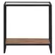 Bedford Weathered Oak and Black Rectangular Glass Top Occasional Table Set