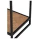 Bedford Weathered Oak and Black Rectangular Glass Top Chairside Table