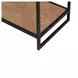 Bedford Weathered Oak and Black Rectangular Glass Top Chairside Table