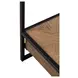 Bedford Weathered Oak and Black Rectangular Glass Top End Table