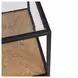 Bedford Weathered Oak and Black Rectangular Glass Top End Table