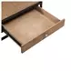 Bedford Weathered Oak and Black Rectangular Glass Top End Table