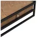 Bedford Weathered Oak and Black Rectangular Glass Top End Table