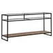 Bedford Weathered Oak and Gray Rectangular Glass Top Sofa Table