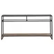 Bedford Weathered Oak and Gray Rectangular Glass Top Sofa Table