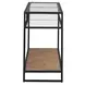 Bedford Weathered Oak and Gray Rectangular Glass Top Sofa Table