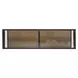 Bedford Weathered Oak and Gray Rectangular Glass Top Sofa Table