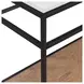 Bedford Weathered Oak and Gray Rectangular Glass Top Sofa Table