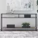 Bedford Weathered Oak and Gray Rectangular Glass Top Sofa Table