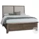 Woodbridge Dark Cashmere And Gray Queen Upholstered Storage Platform Bed