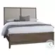Woodbridge Dark Cashmere And Gray California King Upholstered Low Profile Panel Bed