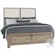 Woodbridge Clear Maple And White Upholstered Storage Platform Bedroom Set