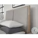 Woodbridge Clear Maple And Gray California King Upholstered Low Profile Panel Bed