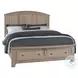 Woodbridge Clear Maple King Arch Storage Platform Bed