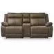 Ultra Max Biscotti 3 Piece Modular Power Reclining Sectional with Console USB Charging and Audio Console