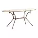 1940S French Gold and Brown Oval Glass Top Coffee Table