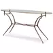 1940S French Gold and Brown Oval Long Console Table