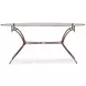 1940S French Gold and Brown Oval Long Console Table