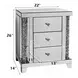 Noralie Silver and Gray Night Table with 3 Drawers