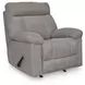 Mcarlie Smoke Performance Fabric Rocker Recliner
