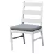Nash Outdoor Dining Gray Upholstered Outdoor Ladder Back Side Chair Set of 2