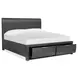 Kinsley Black Heron King Storage Panel Bed