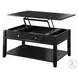 Malachi Black Rectangular Lift Top Occassional Table Set