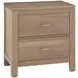Tide And Timber Clear Oak 2 Drawer Nightstand