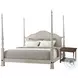 Limewash Middleton Faux Grey Marble Poster Bedroom Set