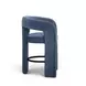 Malone Denim Blue Performance Fabric Upholstered Counter Height Stool