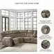 Ravenel Fossil 3 Piece Power Reclining Console RAF Sectional