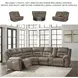 Ravenel Fossil 3 Piece Power Reclining Console RAF Sectional