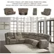 Ravenel Fossil 4 Piece Power Reclining Console LAF Sectional
