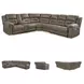 Ravenel Fossil 4 Piece Power Reclining Console LAF Sectional