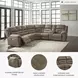 Ravenel Fossil 4 Piece Power Reclining Console RAF Sectional