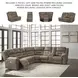 Ravenel Fossil 4 Piece Power Reclining Console RAF Sectional