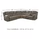 Ravenel Fossil 4 Piece Power Reclining Console RAF Sectional