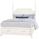 Tide And Timber White Maple Queen Pencil Poster Storage Bed