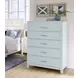 Tide And Timber Blue Maple 5 Drawer Chest