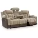 Ultimax Brownstone 87" Zero Gravity Power Reclining Sofa with USB Charging and LED