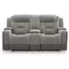 Ultimax Shadow 76" Zero Gravity Power Reclining Loveseat with Console and USB Charging