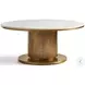 Halo Australian White Marble And Antique Satin Brass Occasional Table Set