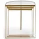 Clover Glass And Satin Brass Folding Table